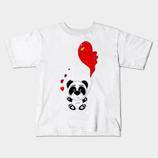 Sad valentines Panda Kids T-Shirt